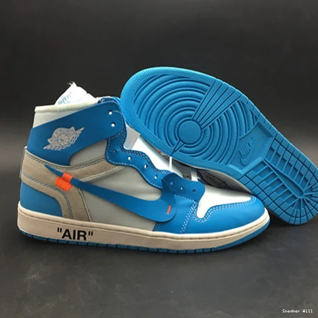 AQ0818- 558 Fashionable Jordan1 University 3549 Blue Off-White Retro 0527